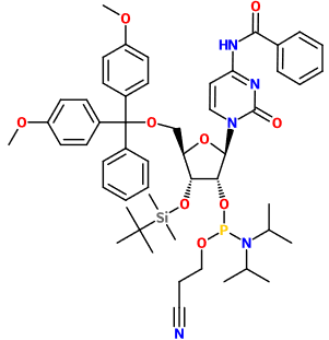 (图片) MC082505 3'-O-TBDMS-5'-O-DMT-N4-Bz-rC CED phosphoramidite
